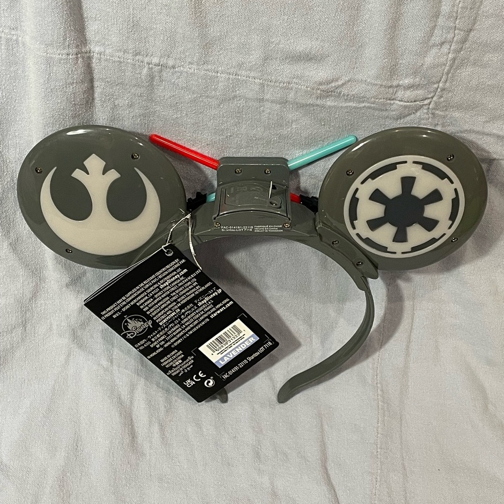 NEW‎ Disney Parks Star Wars Rebel Alliance Galactic Empire Light Up Mickey Ears - Picture 4 of 4